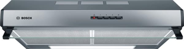 Hotte serie 4 sous-encastrable 60cm, Inox, 3 niveaux, 350m³ / h, 72dB, boutons-poussoirs, 2 PC, Led