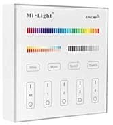 Emetteur dimmable RF 4 zones RGB / RGBW / CCT apparent AAA x 2 86 x 86 x 20