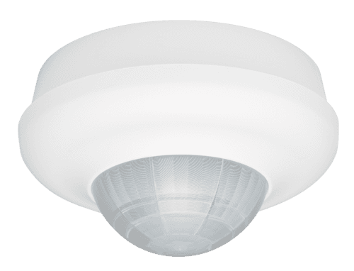 Détecteur de mouvement, 230 V, maître, 32 m, IP54, plafond grande hauteur, pour montage en saillie, couleur blanc