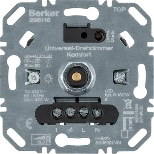 Variateur rotatif uni confort (R, L, C, Led)