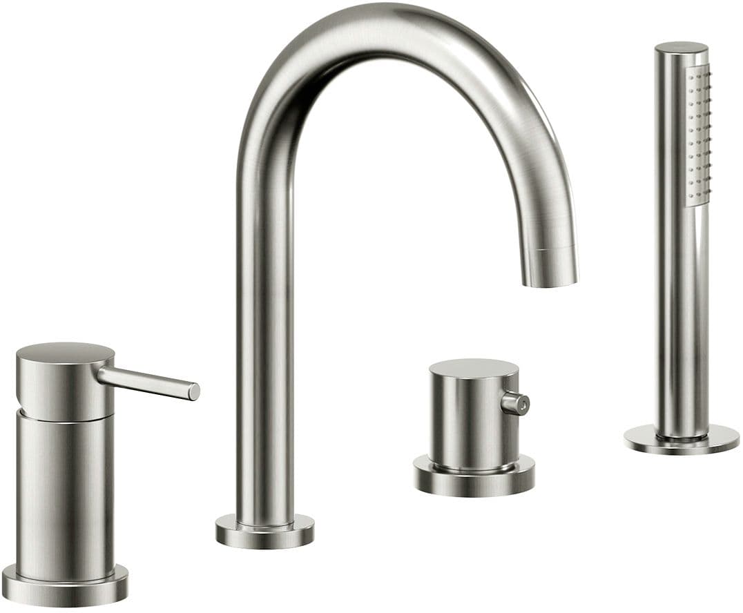 MITIGEUR BAIN 4 TROUS MONTAGE AU BORD DU BAIN LIVE NOBILI INOX