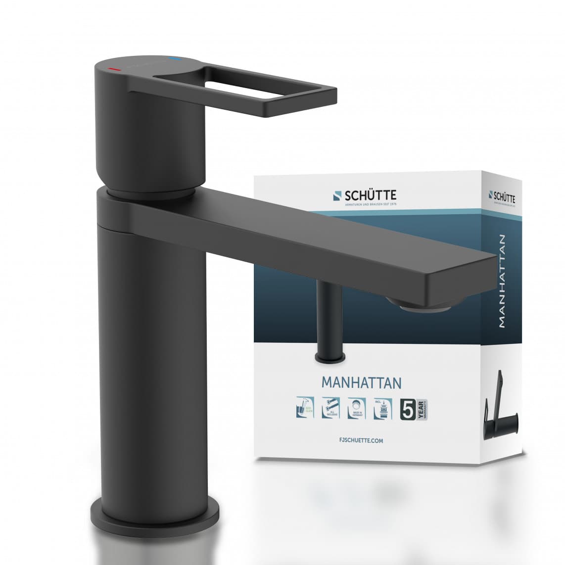 33016 MANHATTAN Mitigeur lavabo, noir mat
