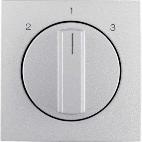 Enjoliveur avec bouton rotatif pour interrupteur 3 paliers sans position 0 S.1 / B.3 / B.7 Alu, ma