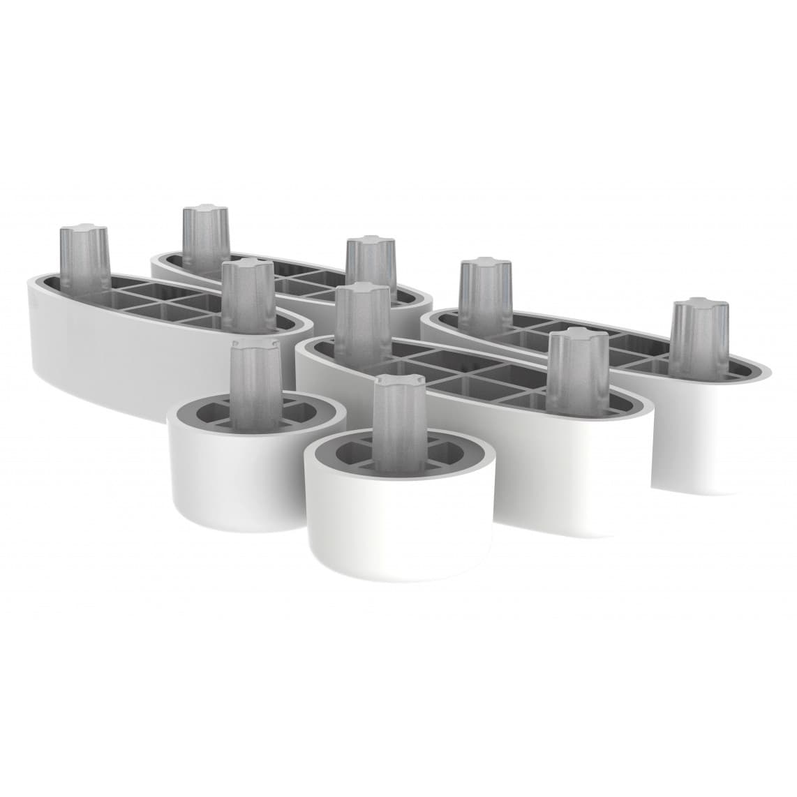 01989 Tampon pour abattant WC MDF, plastique blanc pour 80540 ,80500 , EDHGBB-01...