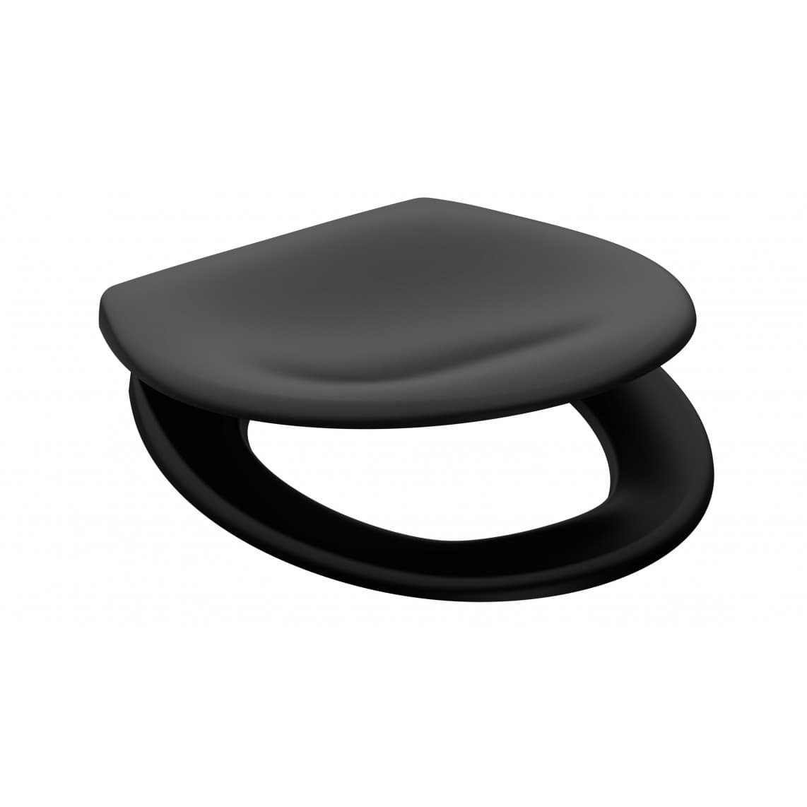 82410 abattant WC en Duroplast noir, avec frein de chute et déclipsable