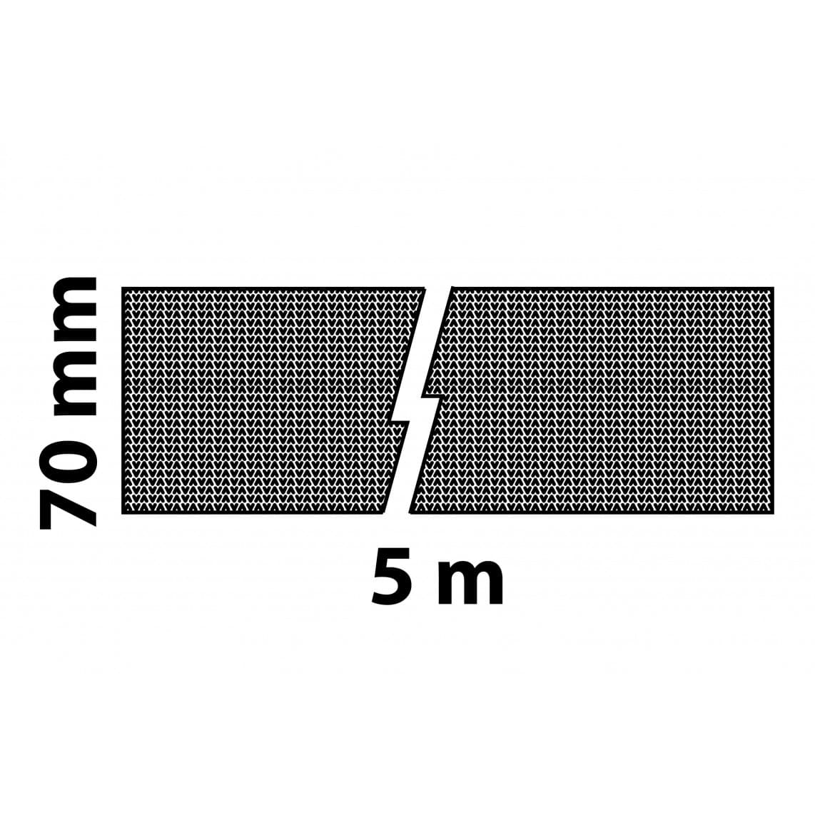 98930700 feutre isolant, 70 mm x 5 m, non collant