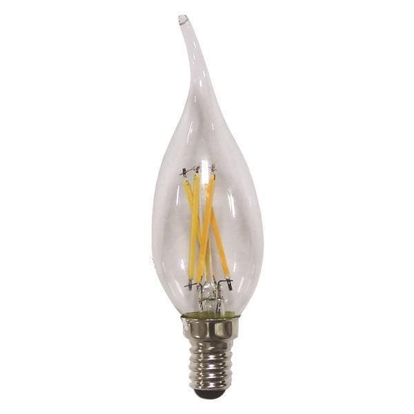 Lampe Led C37 coup de vent crossed filament 4.5W 480Lm E14 2700K 220 - 240V dimmable