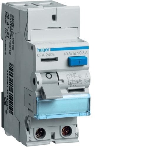 Interrupteur différentiel 2 pôles 40A 300mA type A 2 modules