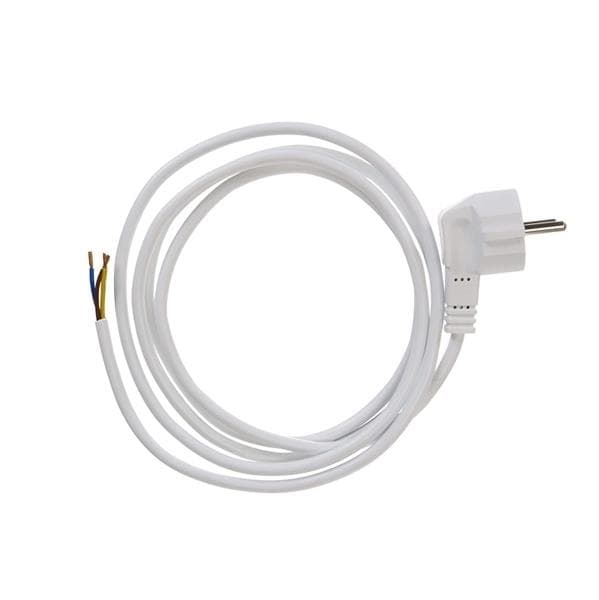 Cordon H05VV-F 3G1,0 - Blanc - 5m
