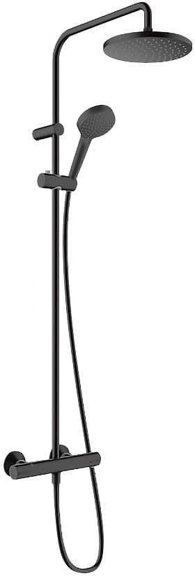 COLONNE DE DOUCHE+ THERMOSTAT VERNIS BLEND 200 HG ECOSMART NOIR MAT 9 LITRE/MINUTE