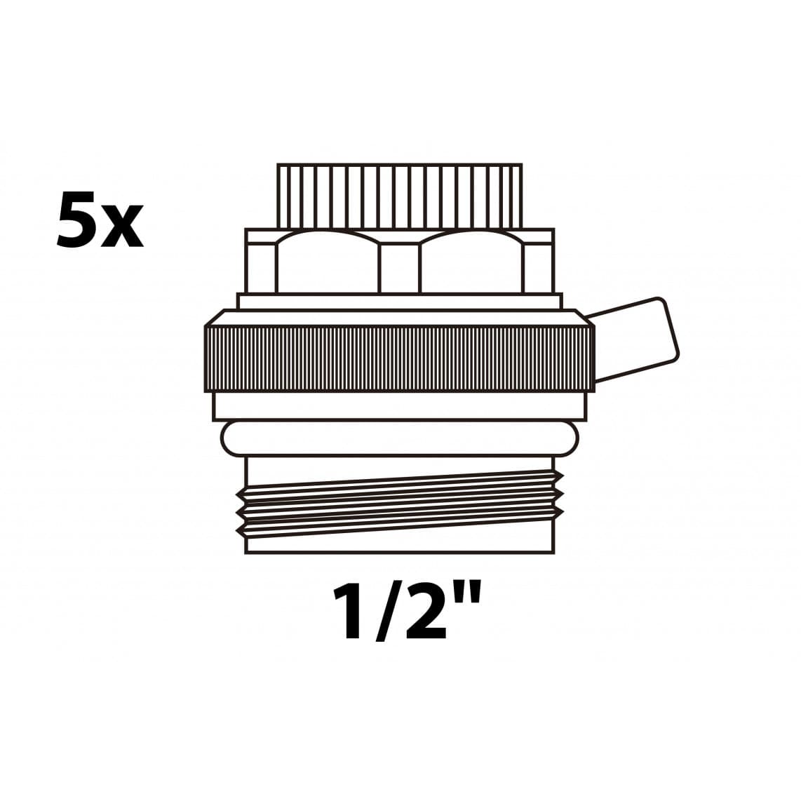988558555 Purgeur automatique de radiateur, 1/2" M (5x)