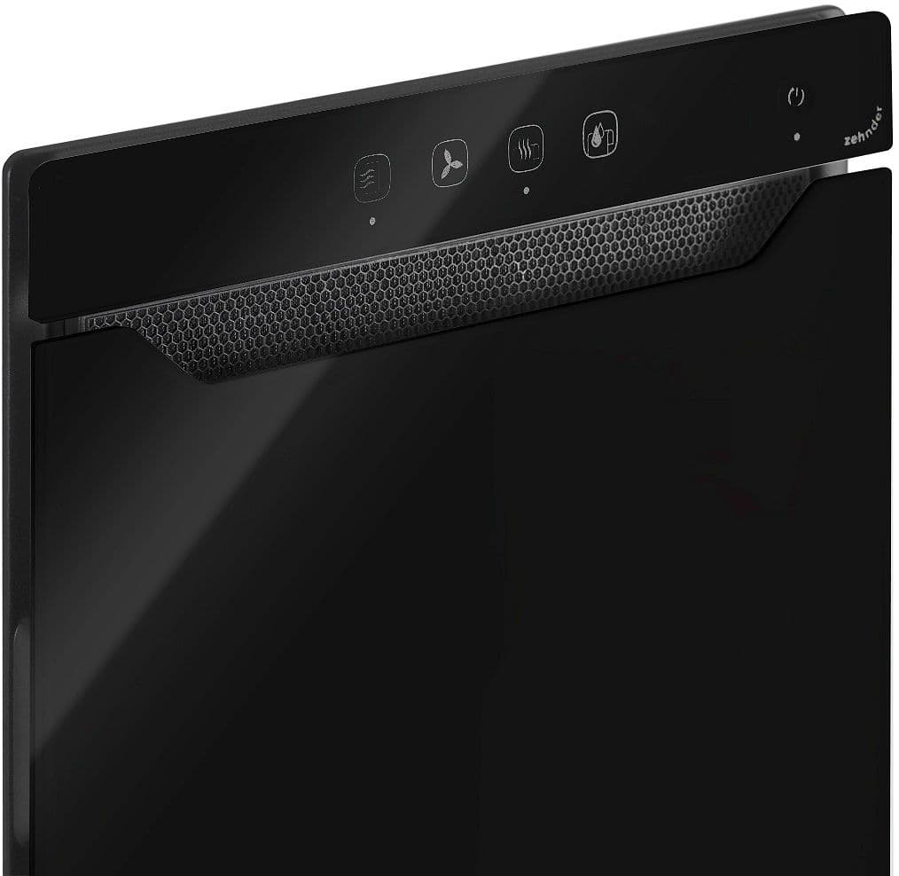 SECHE SERVIETTES AVEC SURFACE DE VERRE INFRAROUGE NOIR TOURNANT A DROITE ZENIA ZEHNDER 1000W+225W