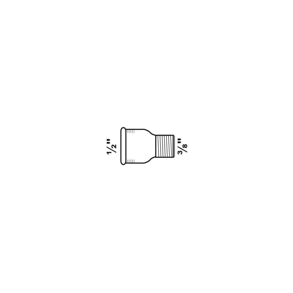 989758455 FM manchon/mamelon réducteur, galvanisé, 1/2" F x 3/8" M, (246)