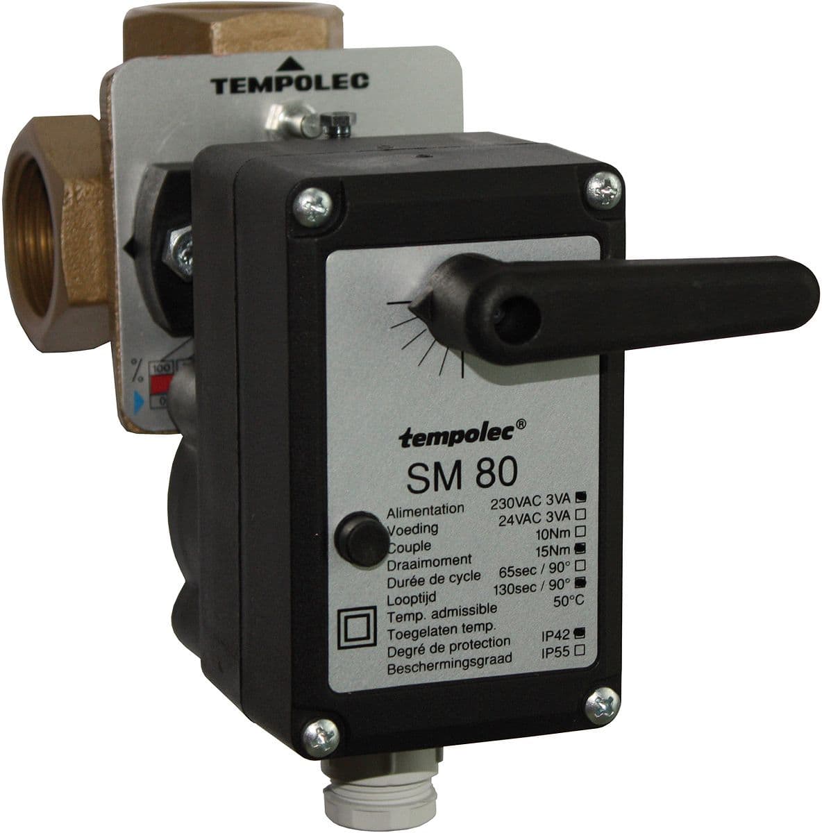 SERVOMOT.TEMPOLEC SM80 JUSQUE VANNE 4/4"
