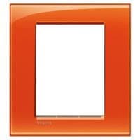 LivingLight - plaque rectangulaire 3 + 3 modules Orange