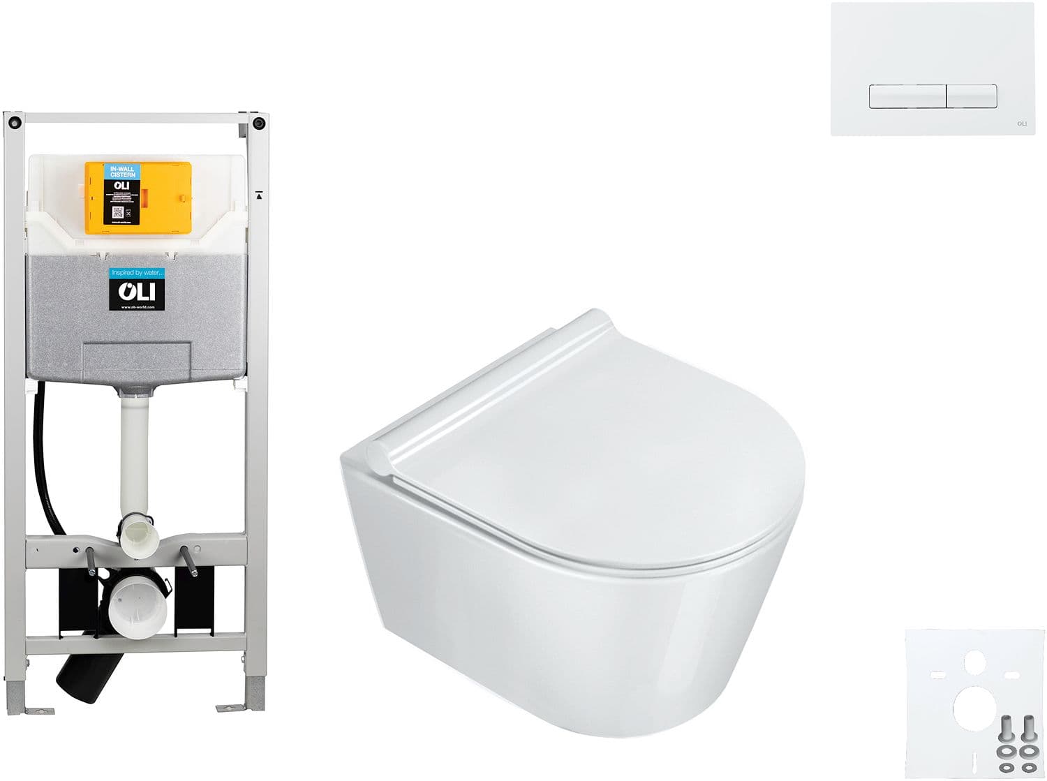 WALLFIX OLI WC SUSPENDU ZERO 46 CATALANO GLAM BLANC