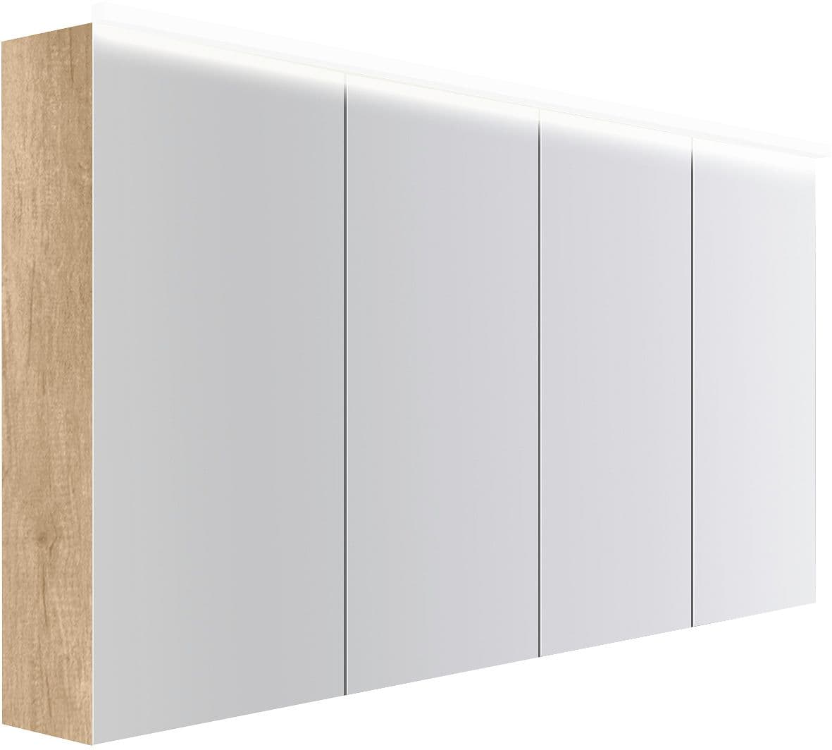 ARMOIRE TOILETTE COFFEE 4 PORTES 1600MM 4250K CHENE DECOR CACHMIRE