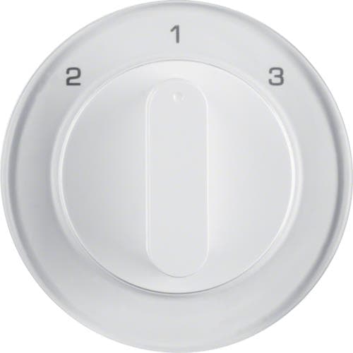 Enjoliveur avec bouton rotatif pour interrupteur 3 paliers sans position 0 R.1 / R.3 Blanc polaire
