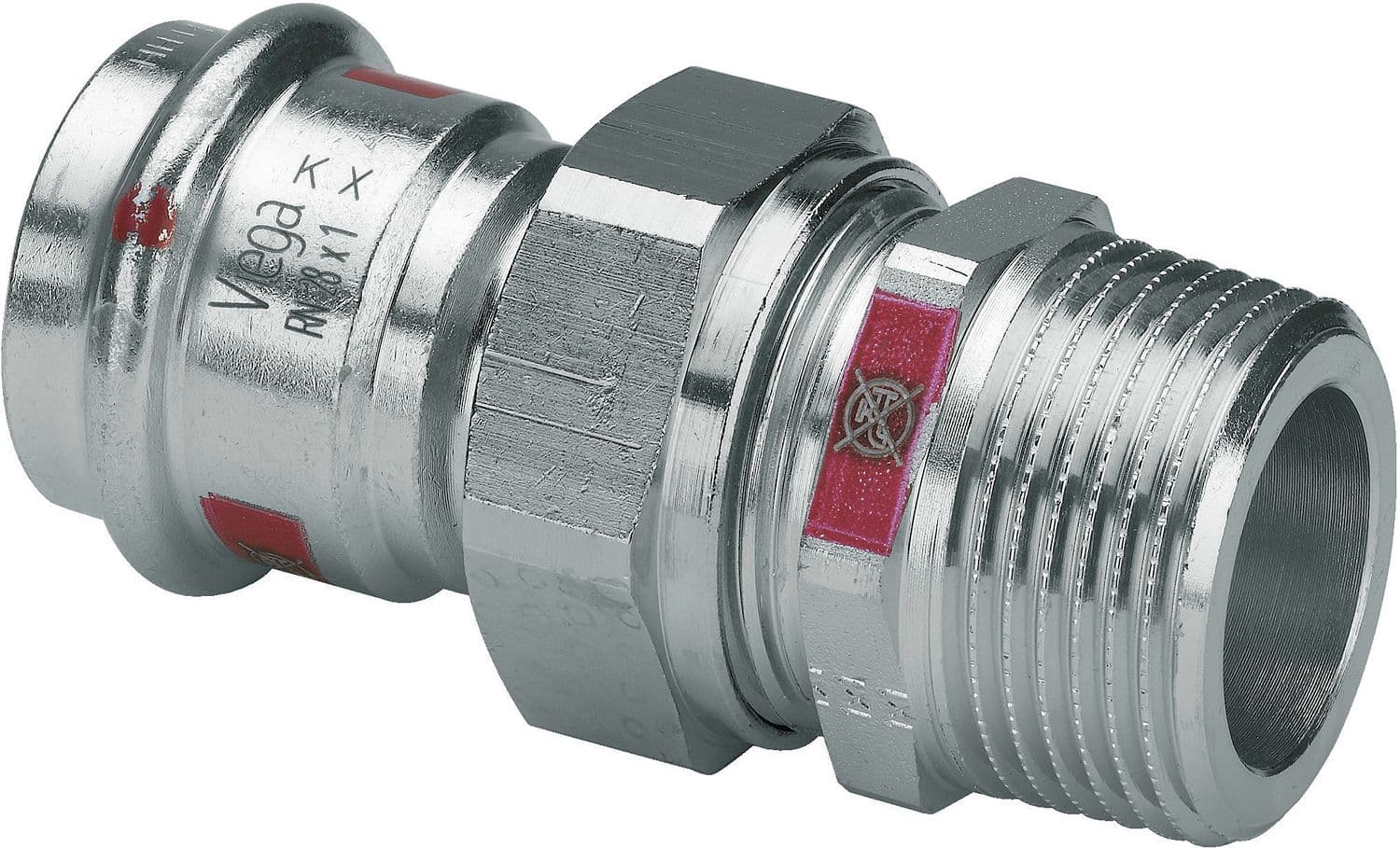 RACCOR.3 PIEC.28MM 4/4"M PRESTABO VIEGA