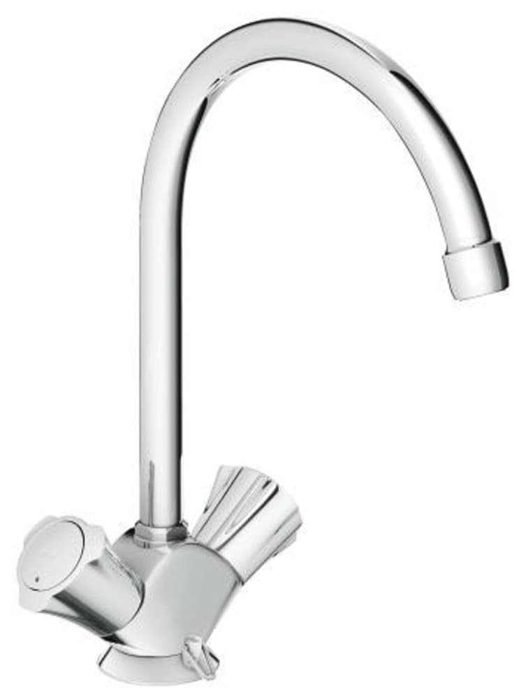 Grohe Costa L mélangeur cuisine monotrou 2 poignées Longlife bec mobile rosette