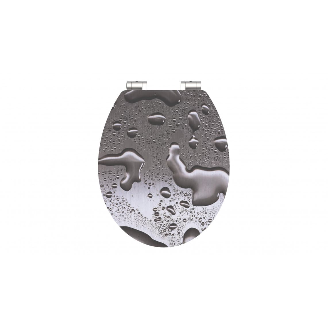 80523 abattant WC en MDF HG GREY STEEL, avec frein de chute