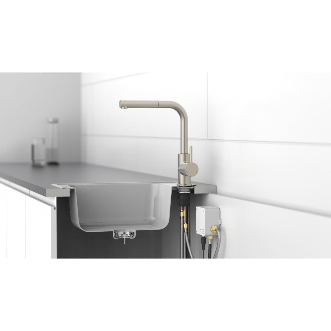99705 VITAL Sensor keukenkraan met uittrekbare uitloop, RVS look