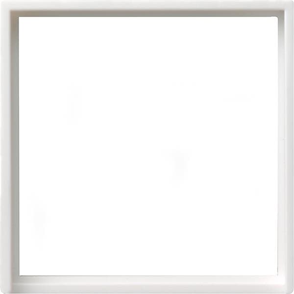 Cadre adaptateur avec découpe carrée pour appareils avec cache (50 x 50mm) Blanc satiné - Ce cadre