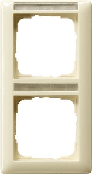 Cadre de finition Gira standard 55 avec zone d'inscription Blanc crème brillant