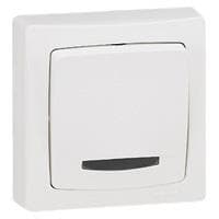Oteo interrupteur 2 directions à voyant 10A - 250V - complet