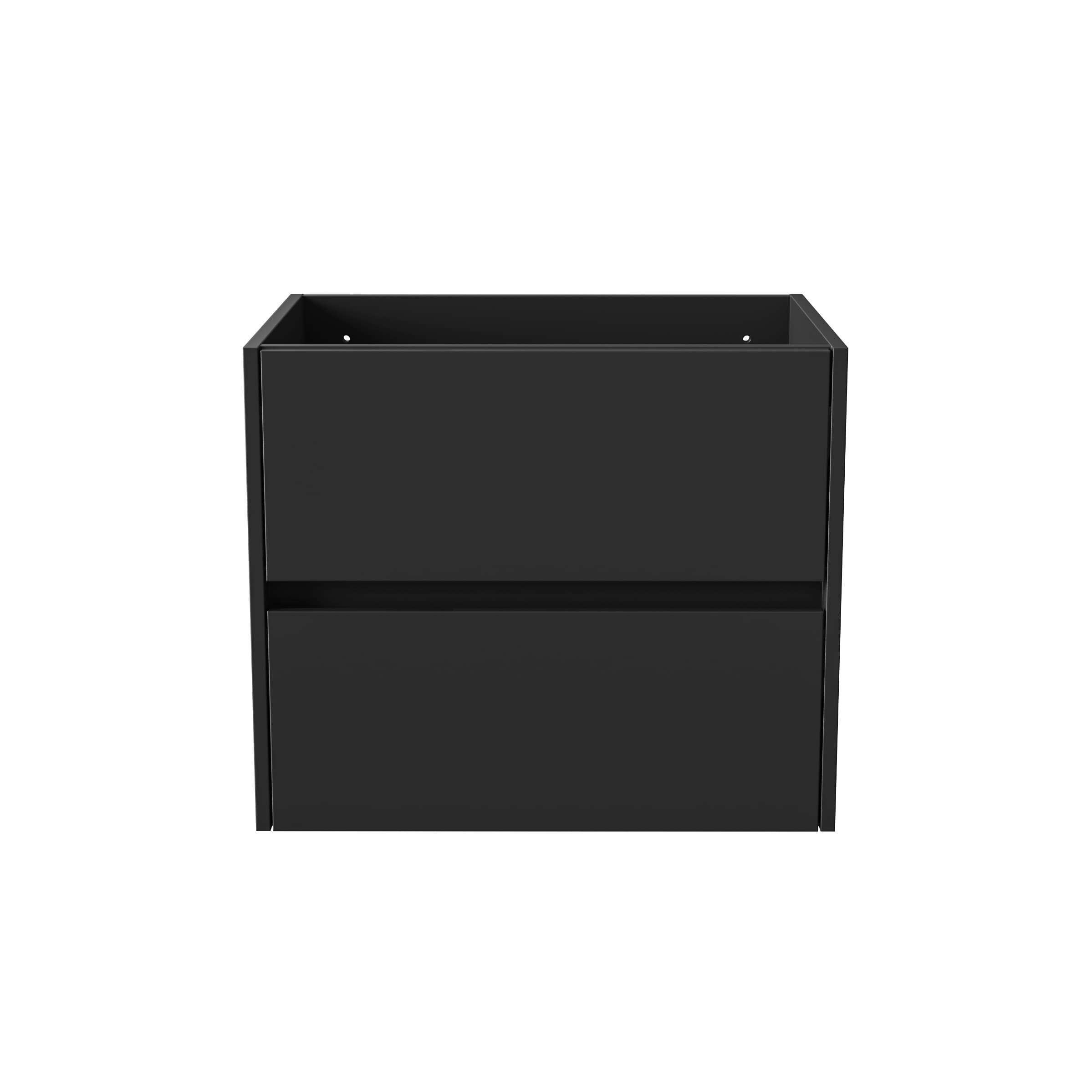 ALONI hayat meuble sous-vasque - 2 tiroirs - sans poignee - soft close – 59,5X50X45 cm - Noir mat