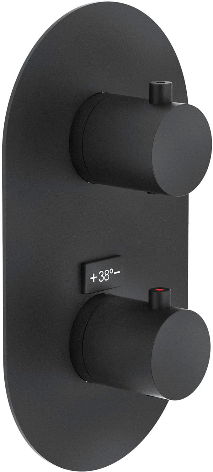 SET DE FINITION THERMOSTAT+INVERSEUR LIVE/VELIS NOBILI NOIR MAT