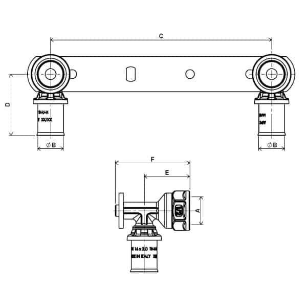 Culasse calibree 16MM-1/2"F ALUPEX