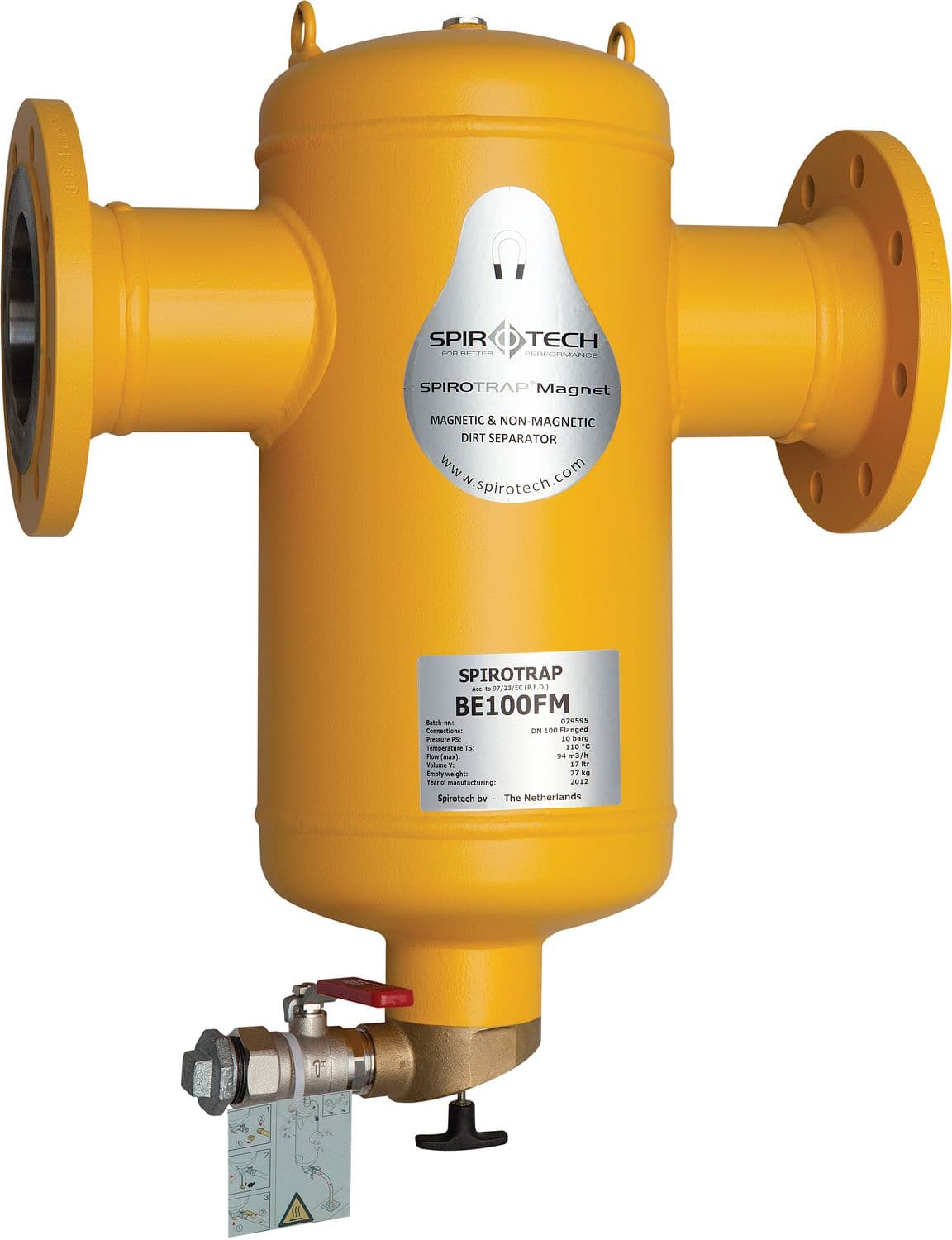 SEPARATEUR DE BOUES + AIMANT SPIROTRAP DN100 AVEC BRIDE