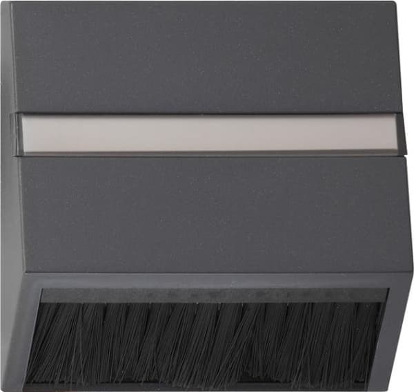 Capot enfichable avec cadre adaptateur pour appareils avec cache (50 x 50mm) et sortie oblique