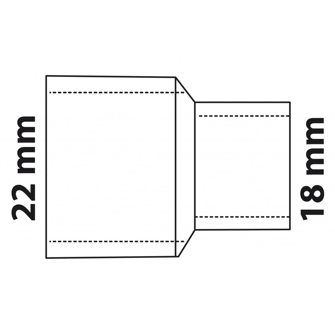 989066017 CU manchon réducteur, vierge, 22 mm x 18 mm, 2 manchons, (5240)