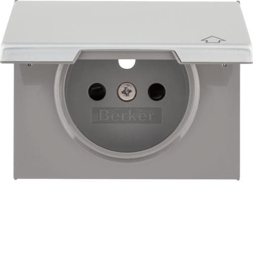 Sets de finition pour prise de courant à clapet Berker K.5 Alu