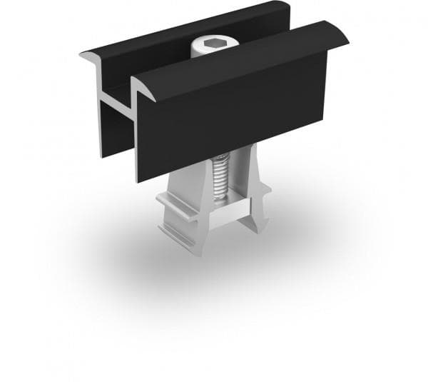 Pince centrale universelle noir pour hauteur de cadre 30 - 42mm, avec fonction clic