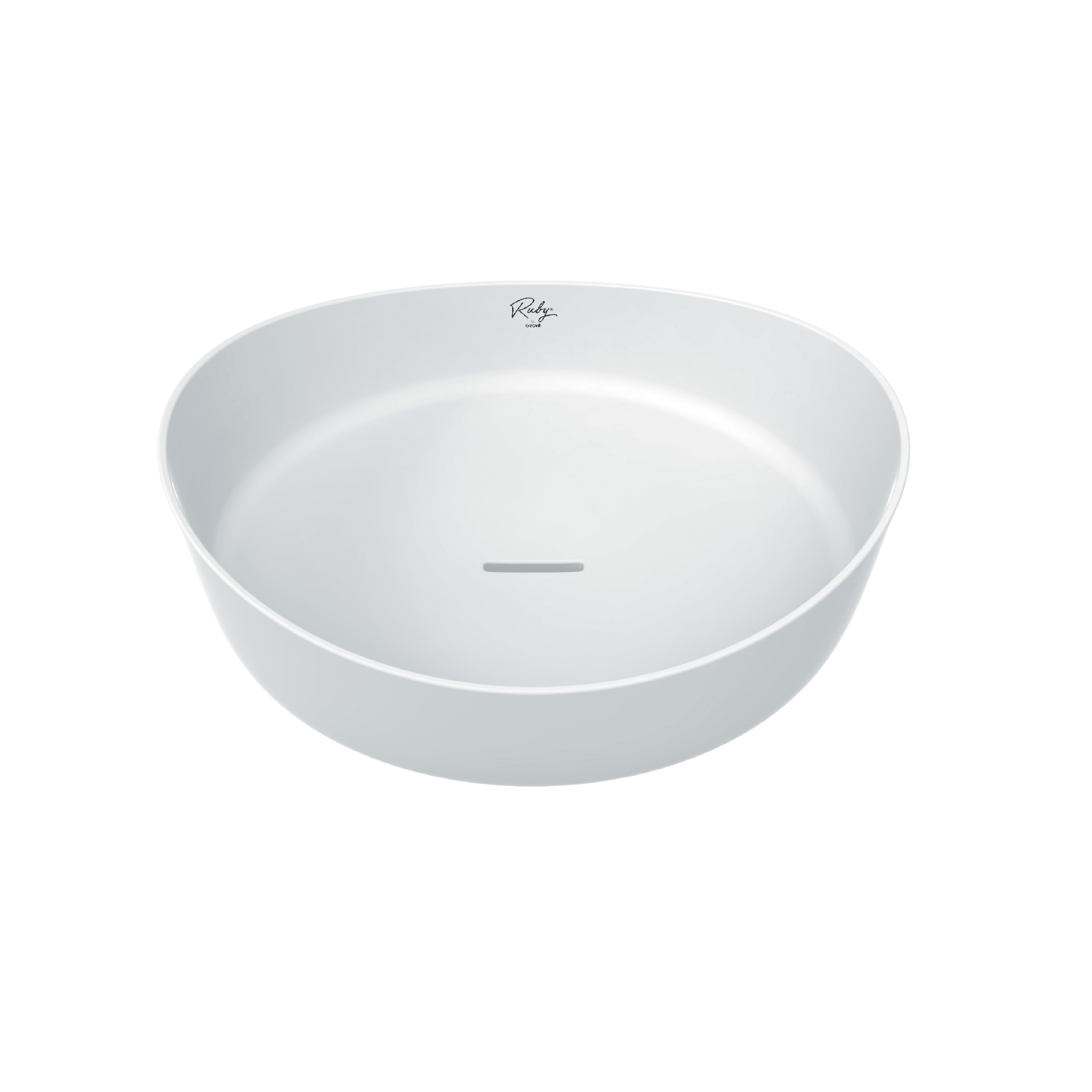 Creavit ruby RB140 Vasque – à poser – céramique – sans trop-plein – sans trou de robinet – 40X10X40 cm – blanc brillant