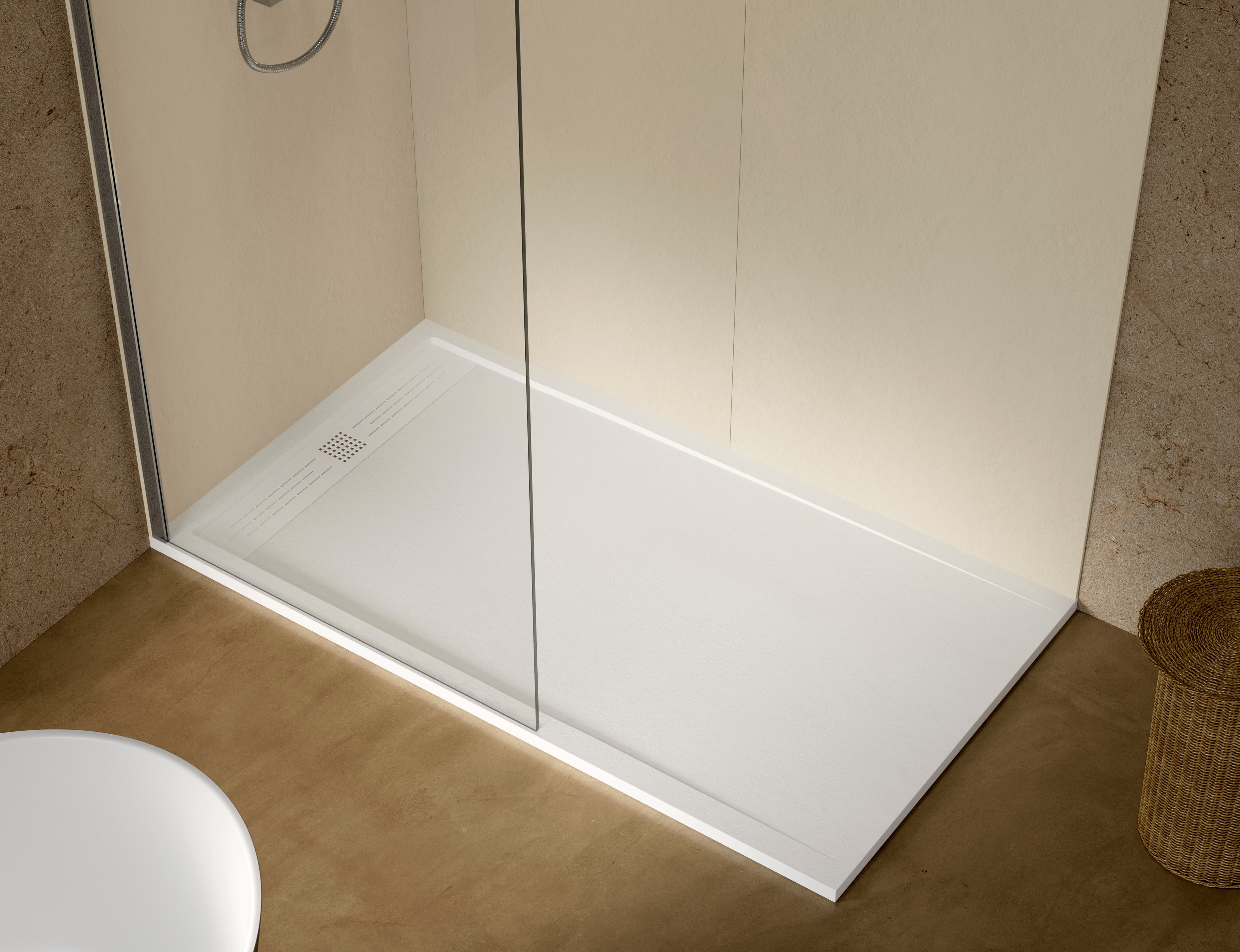 Aloni Elite Shower Tray - Composite - 140x90x3cm - Matt White
