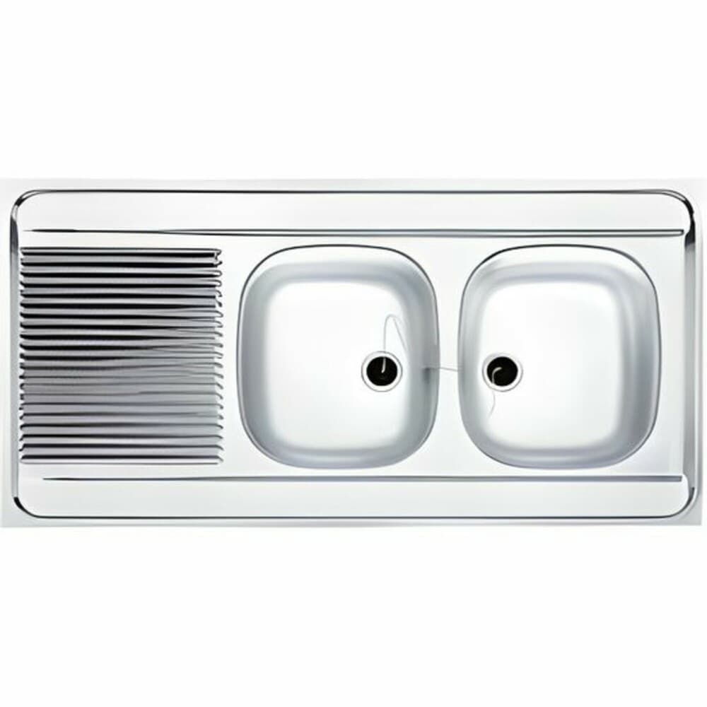 Franke MAN 721 évier 1200x600 2 bacs réversible vidage manuel inox