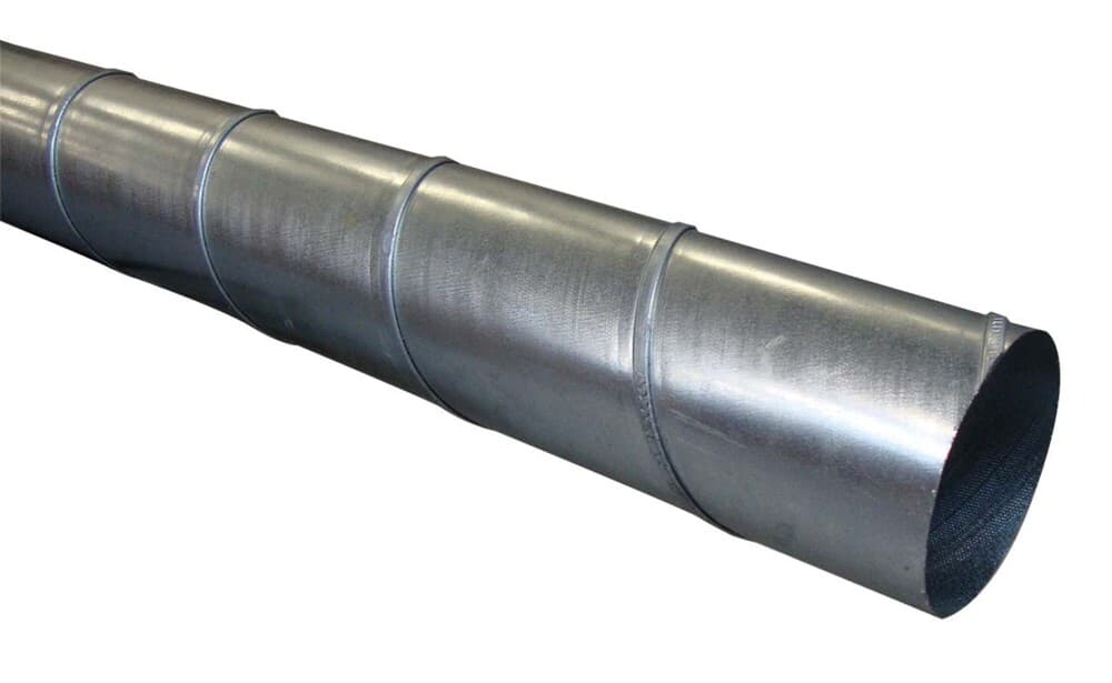 Sanutal tube galvanisé avec capuchons D250 / 3m / 0,5mm