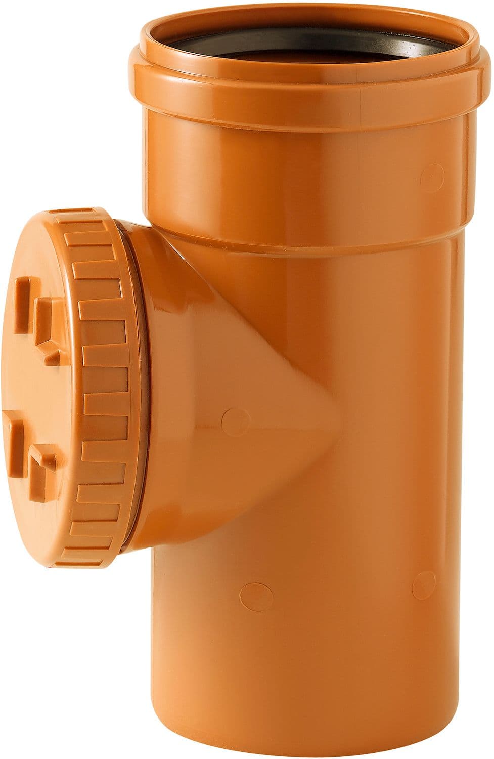 T D'INSPECTION PVC 90° EGOUT 125MM ROUGE/BRUN
