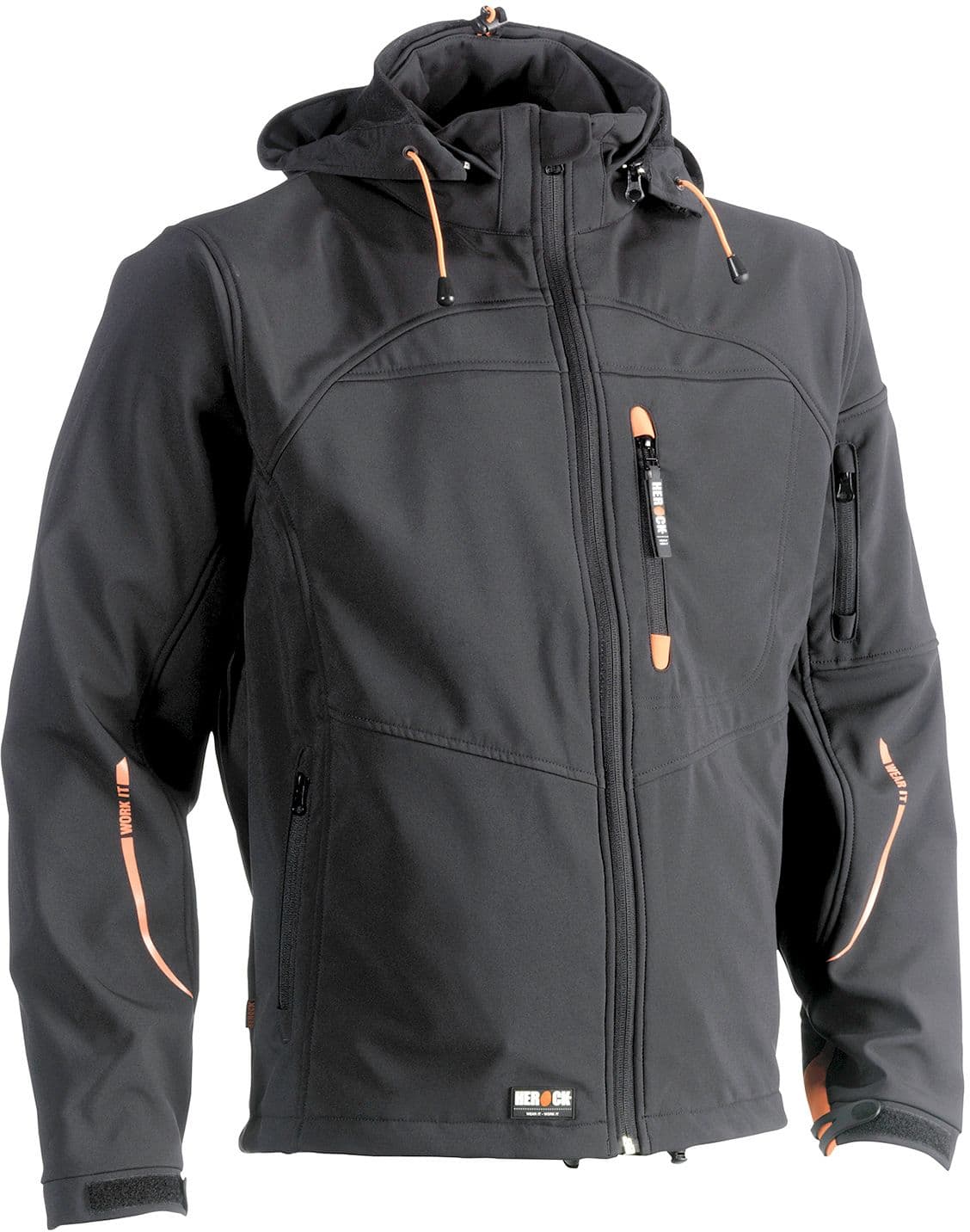 JAS SOFTSHELL HEROCK POSEIDON ZWART L