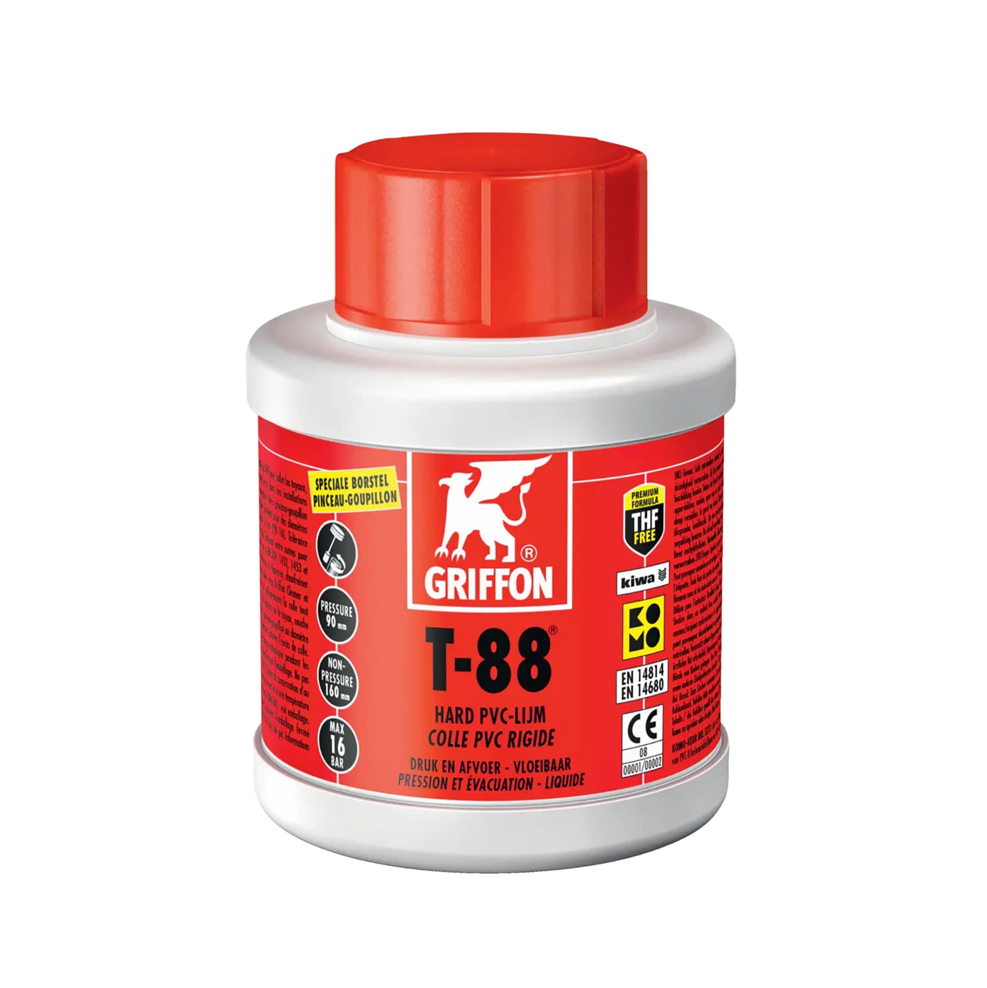 COLLE LIQUIDE POUR PVC RIGIDE T88 FLACON 250 ML