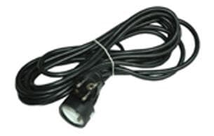 Rallonge secteur - 2 pôles + T mâle - 2 pôles + T femelle - 3 x 1,5mm² - H05VVH-F - Noir - 10m