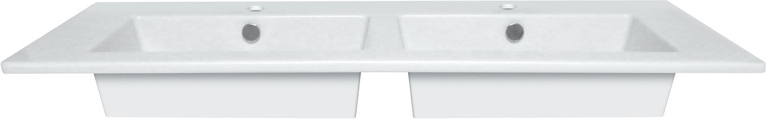 LAVABO DOUBLE COMBO/MOLTO/PURO 121X51CM PORCELAINE BLANC