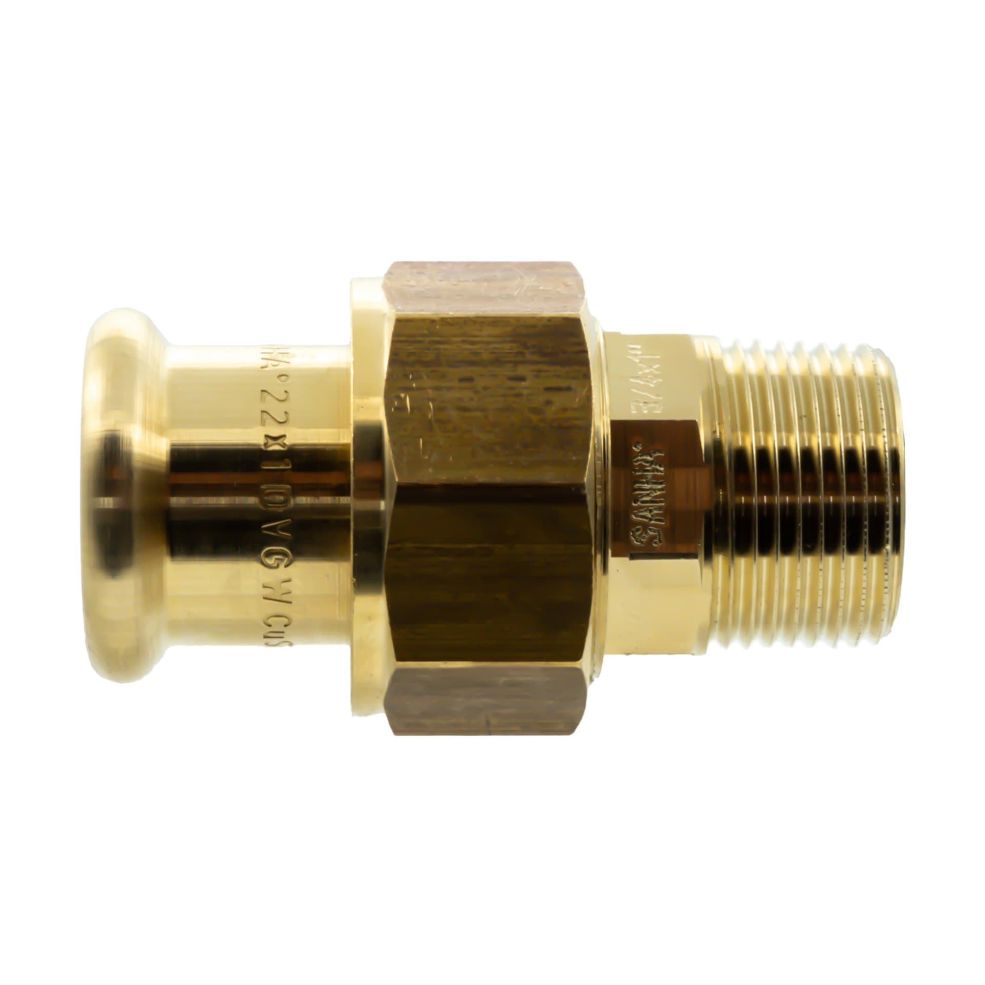 RACCORD UNION JOINT PLAT 7333 3/4MX22 (RÉF SANHA 8333G 3/4X22)