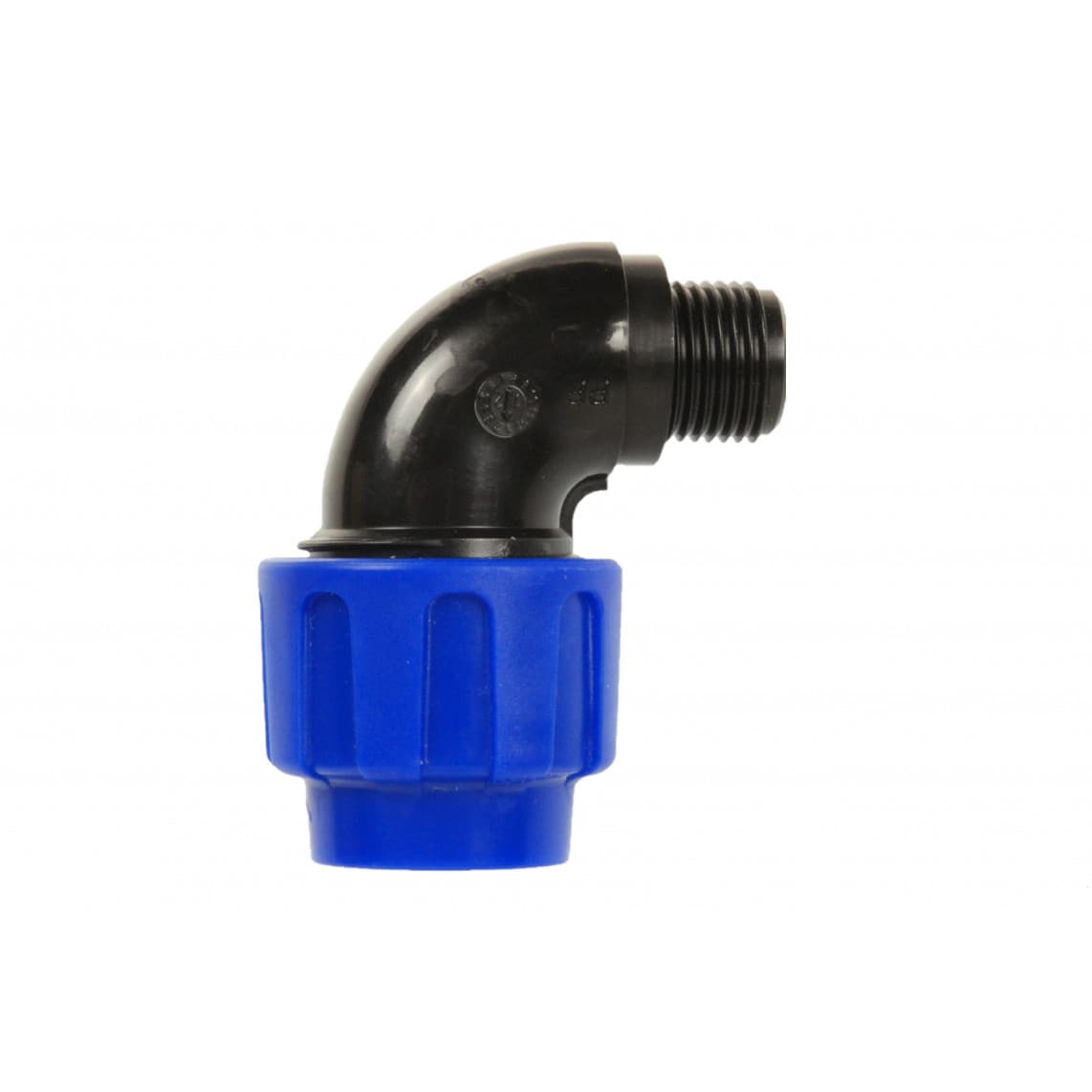 984847117 PP coude 90°, 20 mm x 1/2" M, raccord à serrer pour PEHD/socarex