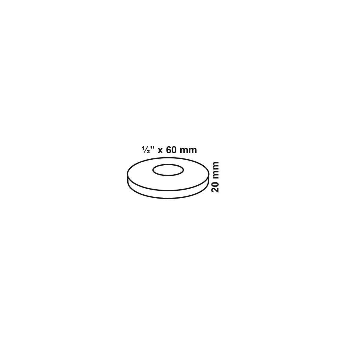 988135113 Tap rose, chrome, 1/2" x 60 mm x 20 mm