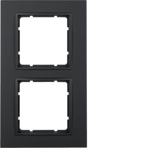 Plaque de recouvrement 2 postes Berker B.7 Anthracite, mat